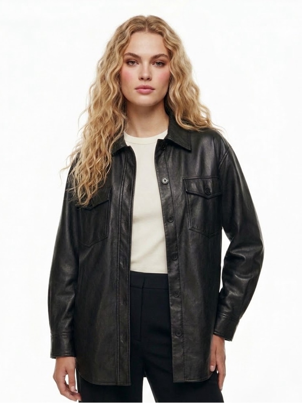 WILFRED | ARITZIA THE GANNA VEGAN LEATHER SHACKET